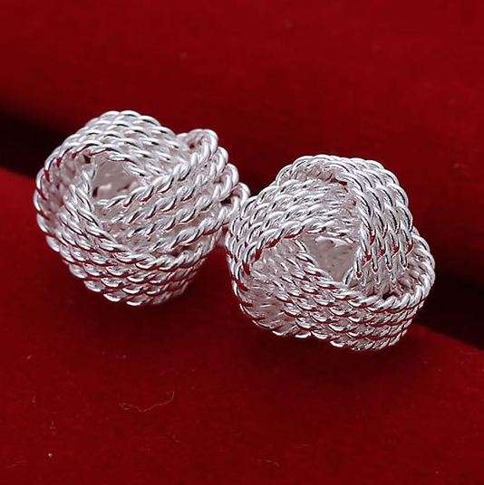 Beautiful silver round ear rings, local stock hot selling!!