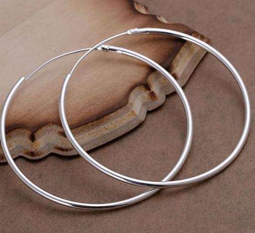 Beautiful silver ladies ear ringsloops - local stock hot selling!!