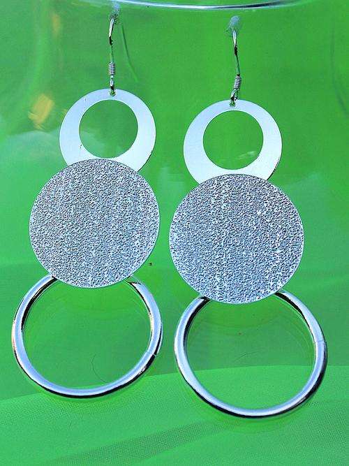 Beautiful silver round earrings