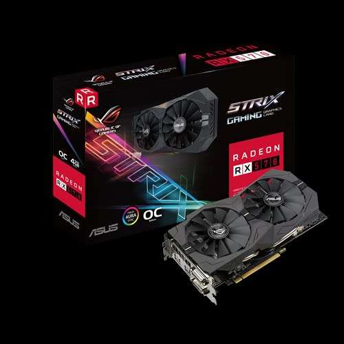 asus rog strix amd radeon rx 570 o4g Gaming/mining 4GB GDDR5 PCI-Express Graphics Card
