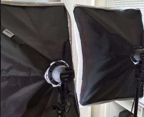 soft box photography kit 4 piece set with globes and stands