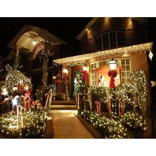 Garden Decorations Solar Lights 72 ft 200 LED Fairy Lights, Ambiance Lighting Christmas Lights Roof