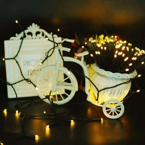 Garden Decorations Solar Lights 72 ft 200 LED Fairy Lights, Ambiance Lighting Christmas Lights Roof
