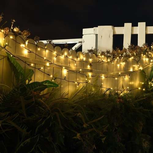 Garden Decorations Solar Lights 72 ft 200 LED Fairy Lights, Ambiance Lighting Christmas Lights Roof