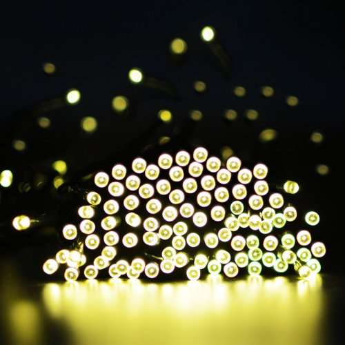 Garden Decorations Solar Lights 72 ft 200 LED Fairy Lights, Ambiance Lighting Christmas Lights Roof