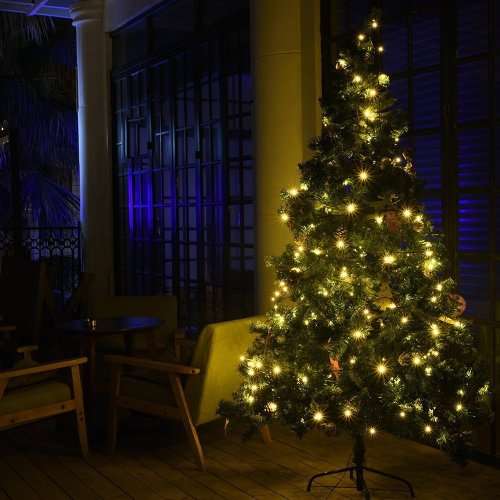 Garden Decorations Solar Lights 72 ft 200 LED Fairy Lights, Ambiance Lighting Christmas Lights Roof