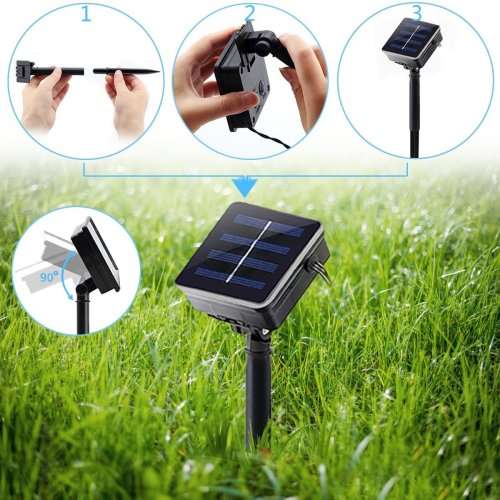 Garden Decorations Solar Lights 72 ft 200 LED Fairy Lights, Ambiance Lighting Christmas Lights Roof