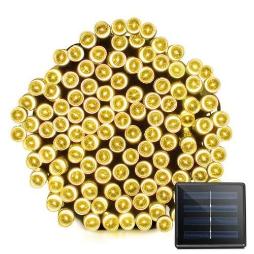 Garden Decorations Solar Lights 72 ft 200 LED Fairy Lights, Ambiance Lighting Christmas Lights Roof