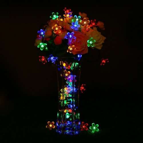 Christmas lights Decorations Solar String Lights 50 LED 21ft 8 Modes Blossom Flower Garden