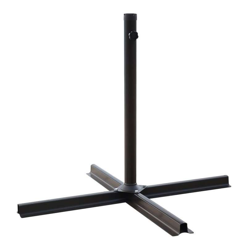 10' Offset Cantilever Patio Umbrella, Outdoor Hanging Umbrella with Cross Base