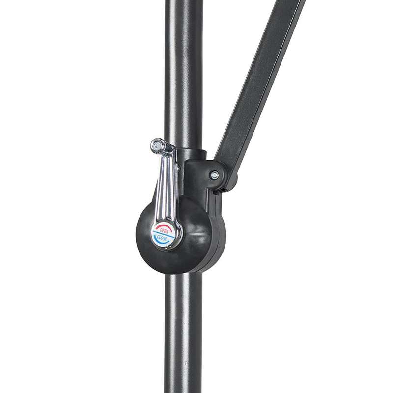 10' Offset Cantilever Patio Umbrella, Outdoor Hanging Umbrella with Cross Base