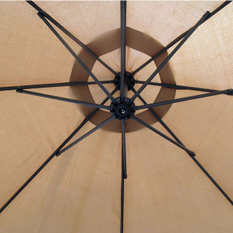 10' Offset Cantilever Patio Umbrella, Outdoor Hanging Umbrella with Cross Base