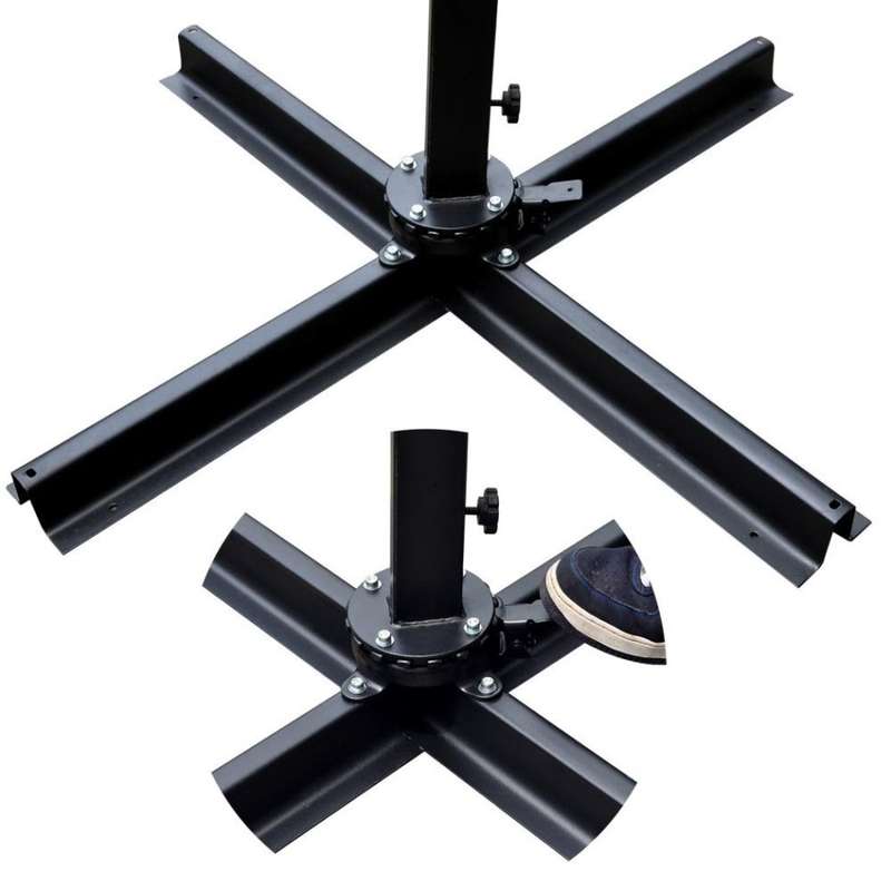 10ft 40Led Outdoor Patio Garden Cantilever Offset Roma Umbrella