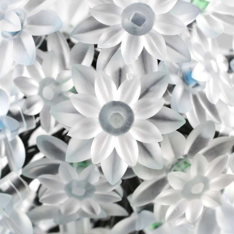 Solar Fairy String Lights 6.5M 30Leds Led Double Lotus Flower Lights for Outdoor Garden Patio