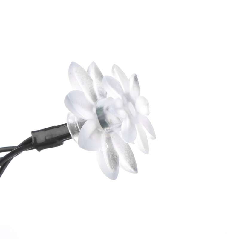 Solar Fairy String Lights 6.5M 30Leds Led Double Lotus Flower Lights for Outdoor Garden Patio