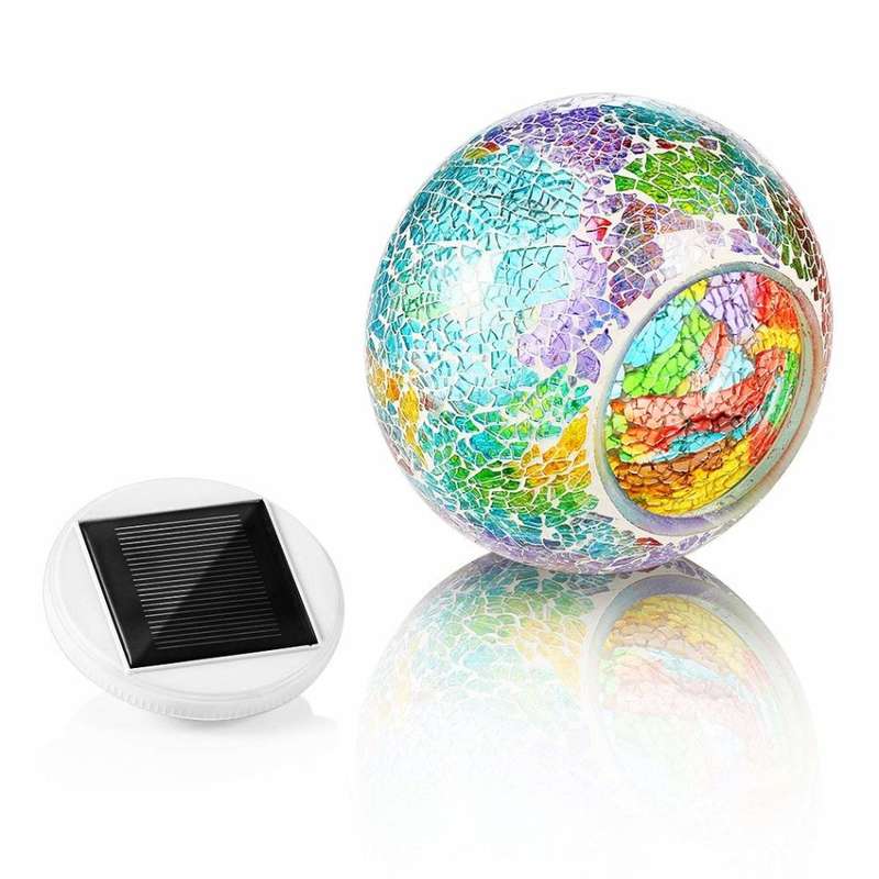 Swimming Pool Color Changing Solar Powered Glass Ball Led Garden Lights Outdoor Waterproof