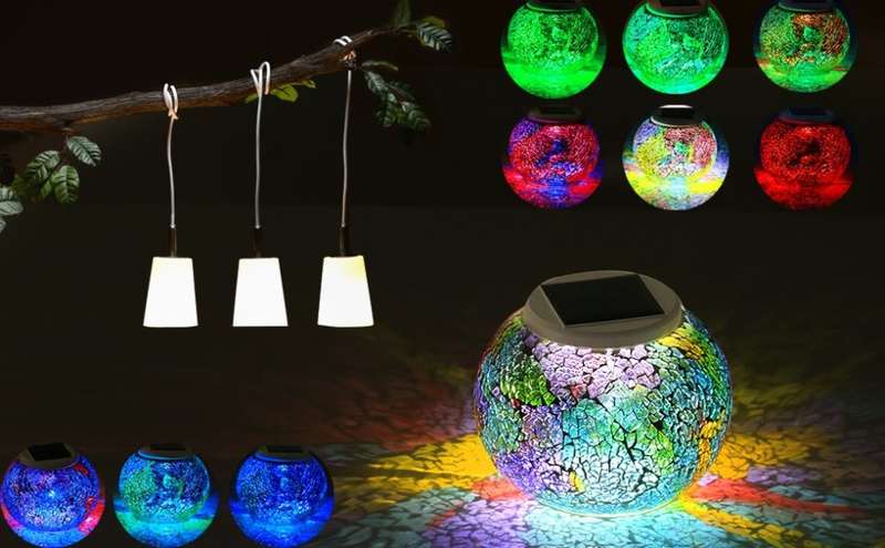 Swimming Pool Color Changing Solar Powered Glass Ball Led Garden Lights Outdoor Waterproof