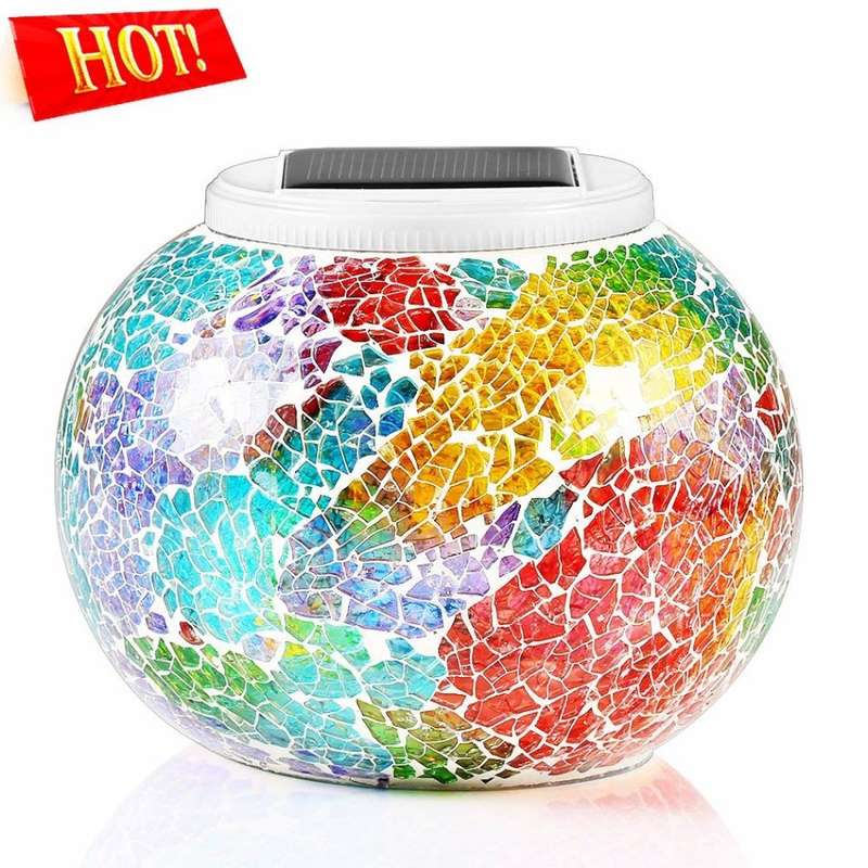 Swimming Pool Color Changing Solar Powered Glass Ball Led Garden Lights Outdoor Waterproof