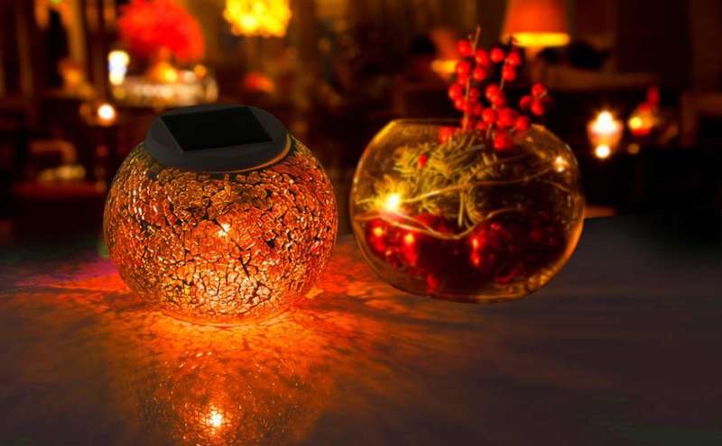 Swimming Pool Color Changing Solar Powered Glass Ball Led Garden Lights Outdoor Waterproof