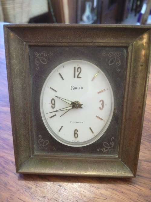 VINTAGE `SWIZA 7 JEWELS` CLOCK.