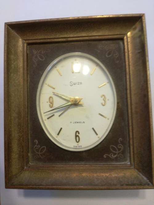 VINTAGE `SWIZA 7 JEWELS` CLOCK.