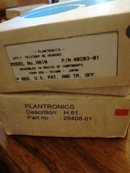 PLANTRONICS PROFESSIONAL SWITCHBOARD HEADSET.