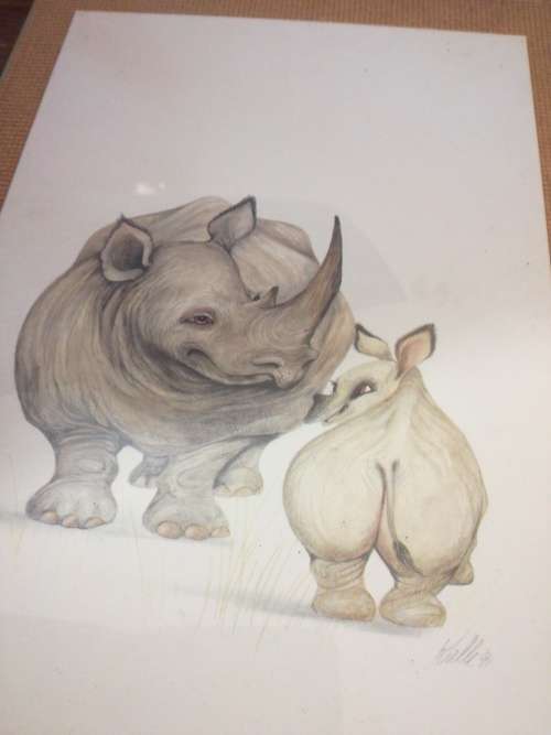 PAIR OF PENCIL ART, SIGNED BY THE ARTIST.