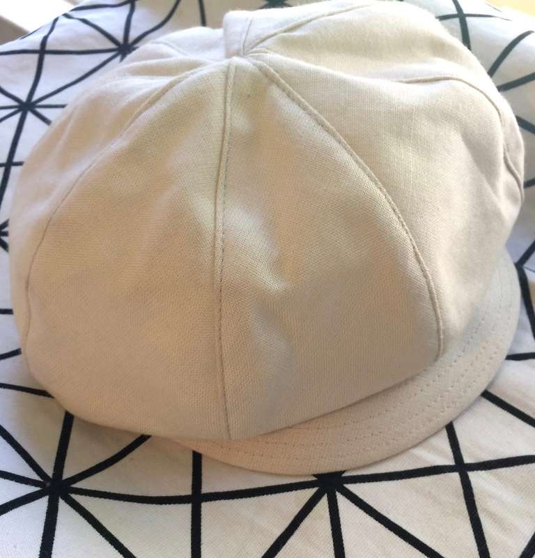 VINTAGE LINEN POORMAN'S CAP - BEIGE
