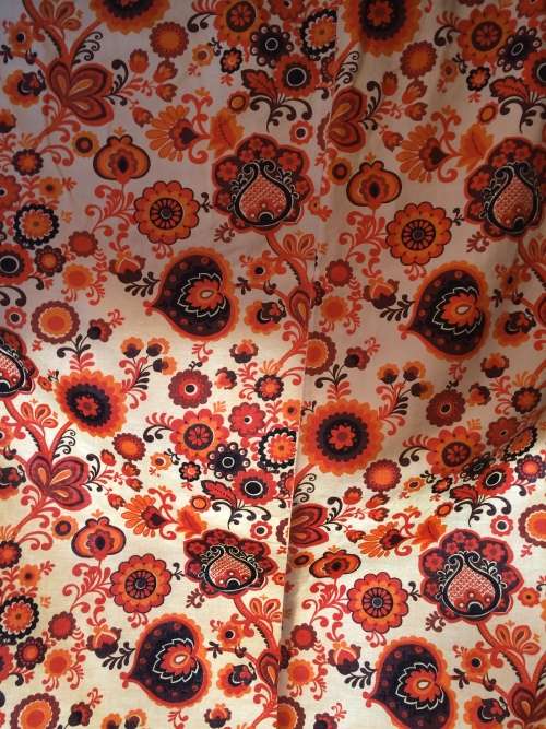 VINTAGE RETRO ORANGE CURTAINS - DROP 1