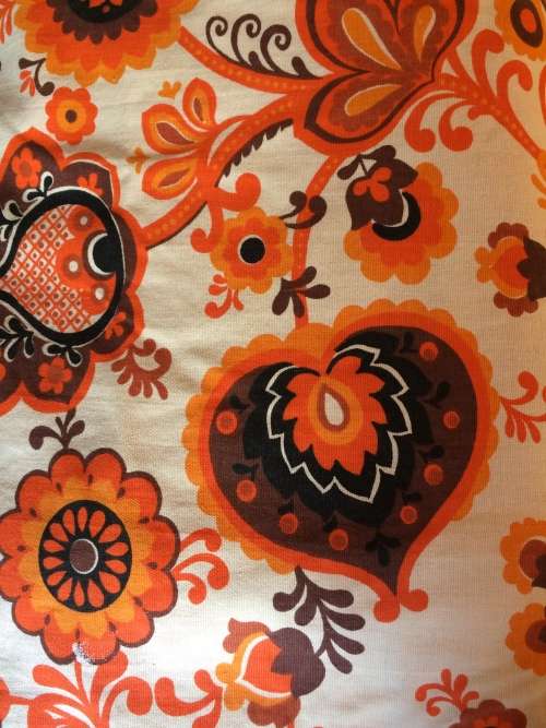 VINTAGE RETRO ORANGE CURTAINS - DROP 1