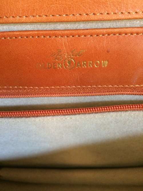 TAN SYNTHETIC LEATHER CLUTCH BAG