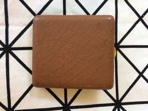 VINTAGE OSTRICH LIKE LEATHER LADIES CIGAR / CIGARETTE CASE -TAN