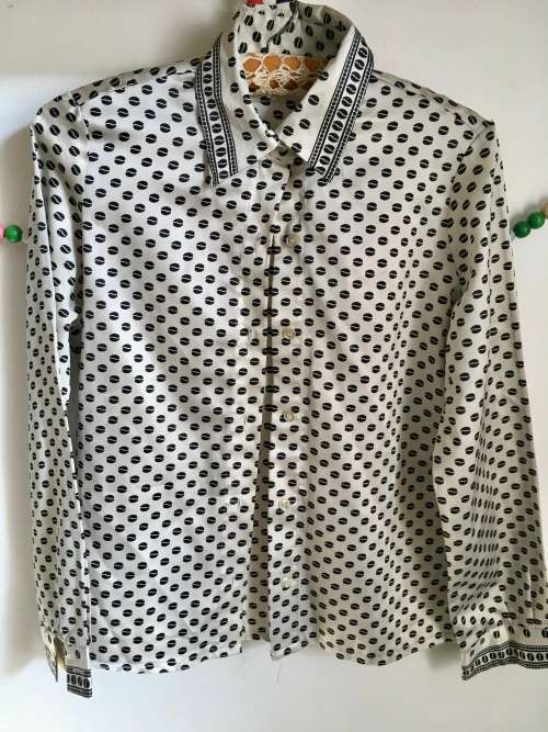VINTAGE JANE MILANO BALCK AND BEIGE SHIRT - 14