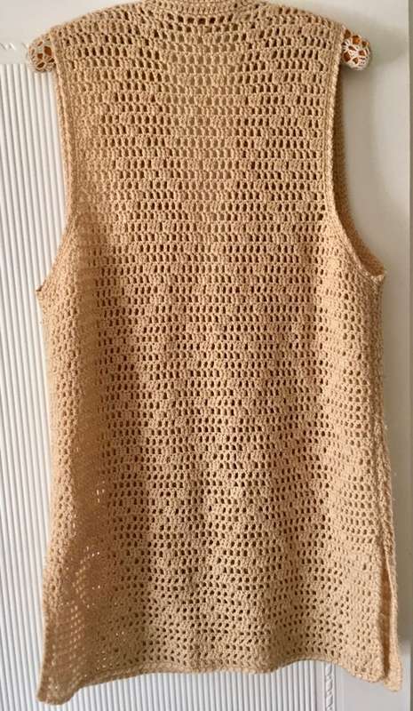 VINTAGE TAUPE  COLOURED GRANNY KNIT JACKET
