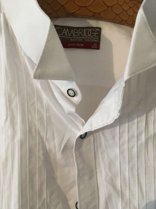 VINTAGE CAMBRIDGE TUXEDO SHIRT - 46 XL/2XL