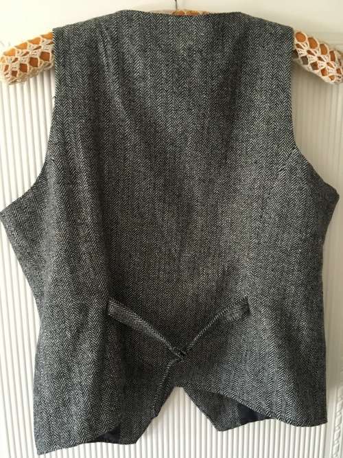VINTAGE HERRINGBONE FABRIC WAISTCOAT - 12
