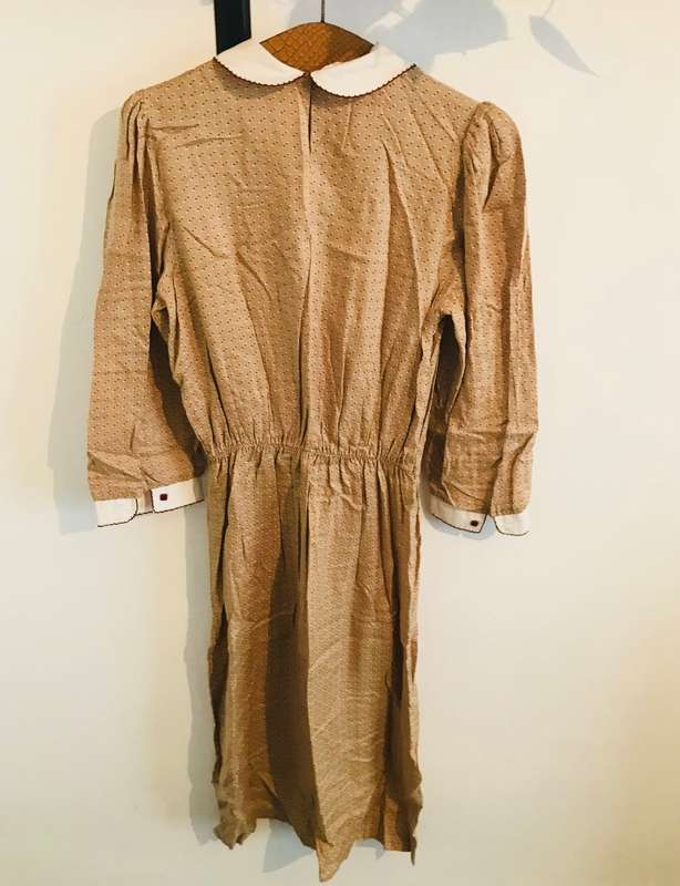 VINTAGE DRESS - PETER PAN COLLAR  -  BUST 92 CM