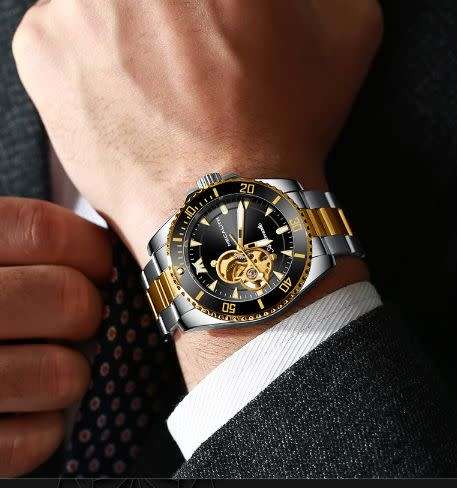 MEGALITH Top Brand Automatic Mechanical Movement High Quality Business Watch