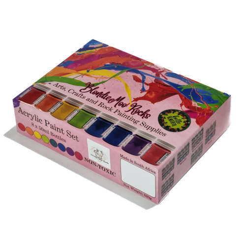 Pure Acrylic Paint Set - 8 x 50ml Bottles
