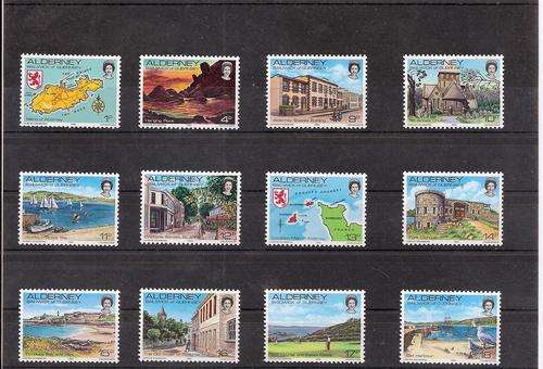 1983 ALDERNEY. A1-A12 MINT SET OF 12.