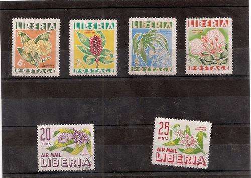 LIBERIA 1955. FLOWERS: FULL SET USED.
