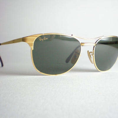 24kt Gold Plated Original Genuine Ray Ban Signet Glasses From 1980's***In Good Condition