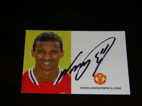 Hand signed Nani Man united card rare item Official Pic