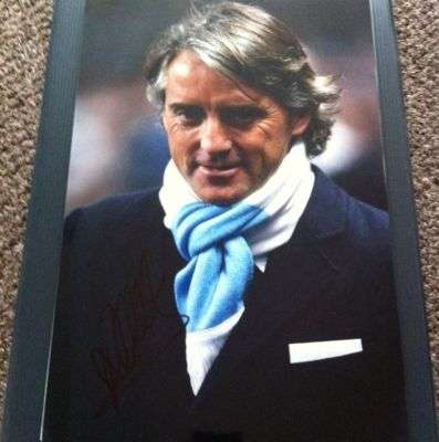 Official signed Roberto Mancini Mancity photo