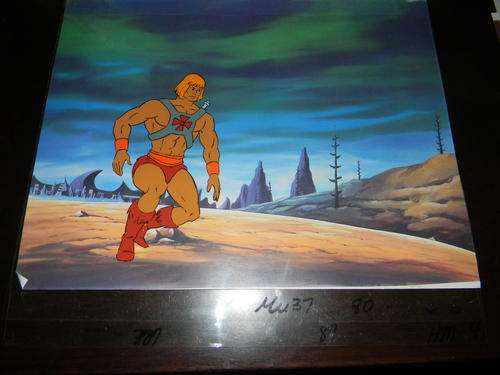 Rare ,Rare He man Production cell from 1980's MOTU cartoon .