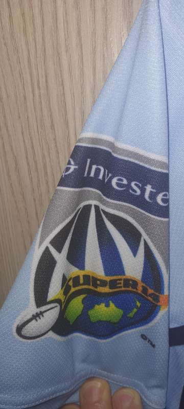 Rare Super 12 rugby Waratahs player issue jersey .