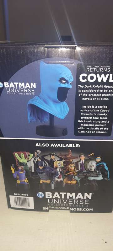 Batman Cowl with comic book.