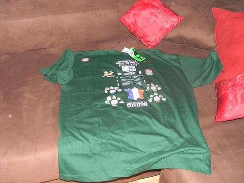 Original IRB france 2007 xxl shirt with tags .Match stats including the final rare item.