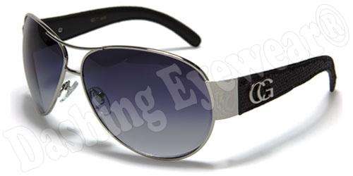 CG Sunglasses with Glitter Leatherette Arms