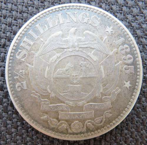 1895 ZAR Halfcrown 2/6